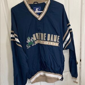 STARTER Navy & Gold Notre Dame Fighting Irish Pullover Windbreaker